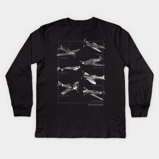WW2 Fighter Aircraft Warbirds Kids Long Sleeve T-Shirt